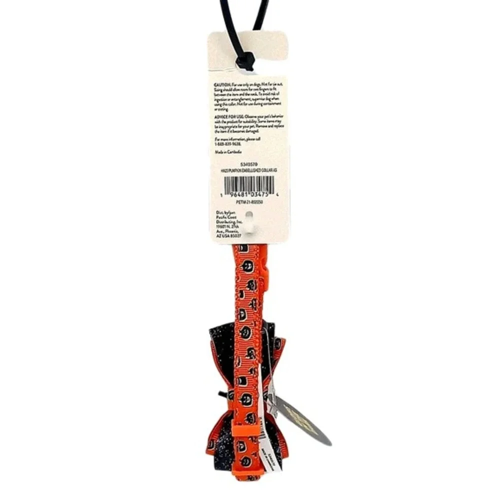 Thrill's And Chills Glow In The Dark Halloween Adjustable‎ Dog Collar